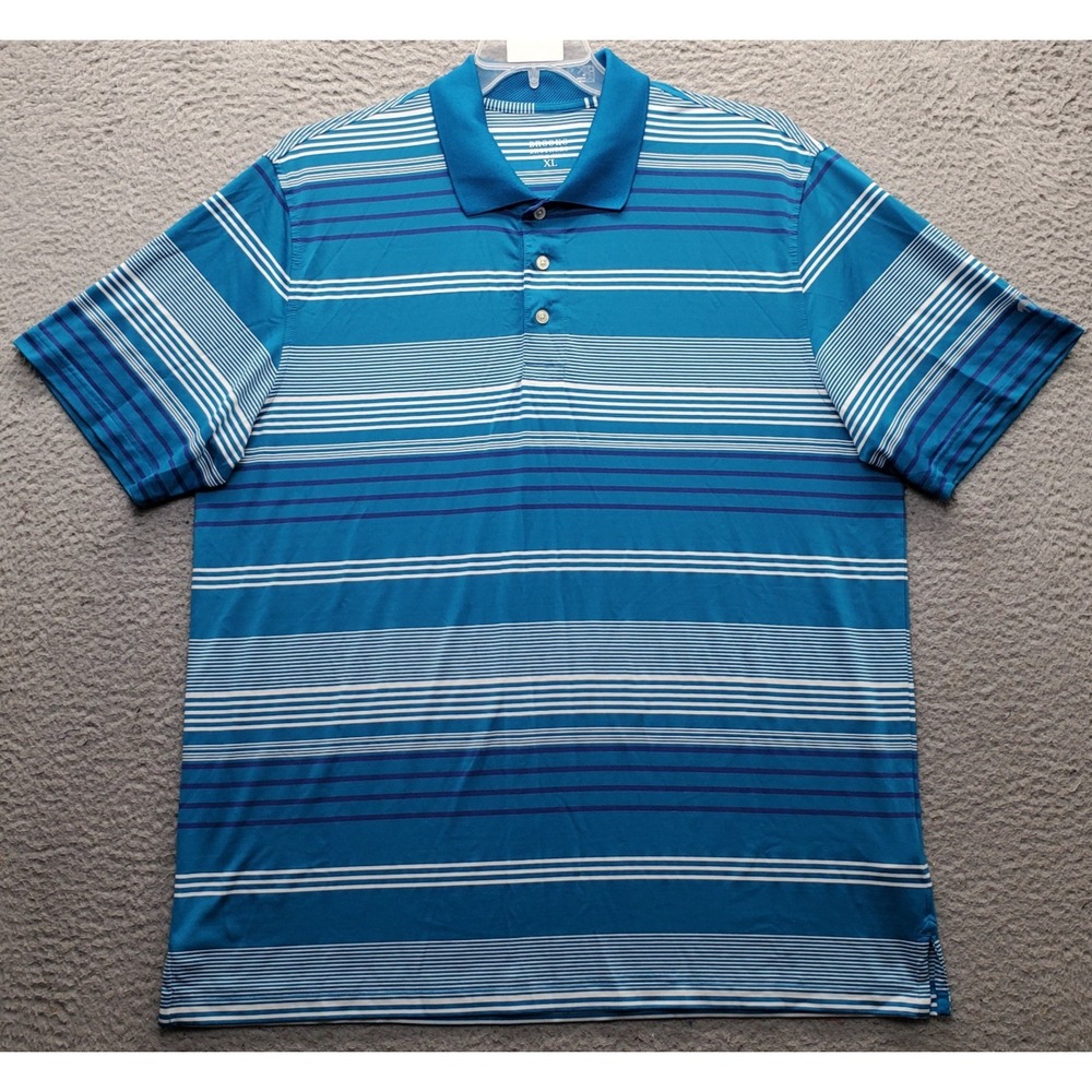 Brooks Brothers Golf Polo Shirt Mens XL Multi Striped Short Sleeve Performance
